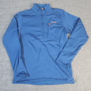 Rab Men's Medium Blue 1/2 Zip Thermic Greon Pull On Fleece Pullover